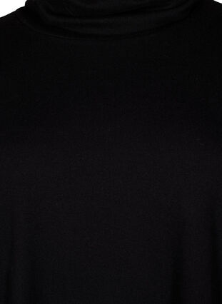 Tunika med långa ärmar och hög krage, Black, Packshot image number 2