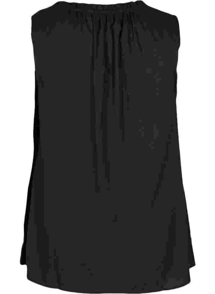 Viskostopp med knytdetalj, Black, Packshot image number 1