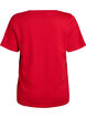 Kort&auml;rmad enkel t-shirt med v-ringning, R&ouml;d, Packshot image number 1