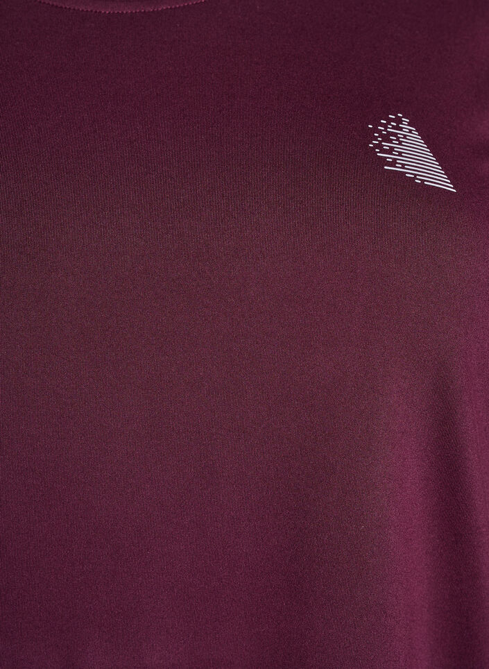 Tr&auml;ningsblus med trekvarts&auml;rm, R&ouml;d, Packshot image number 2