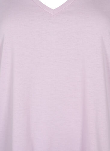 Kortärmad t-shirt med v-hals, Lavender Frost, Packshot image number 2