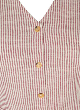 Randig skjortklänning i bomull med fickor, Dry Rose Stripe, Packshot image number 2
