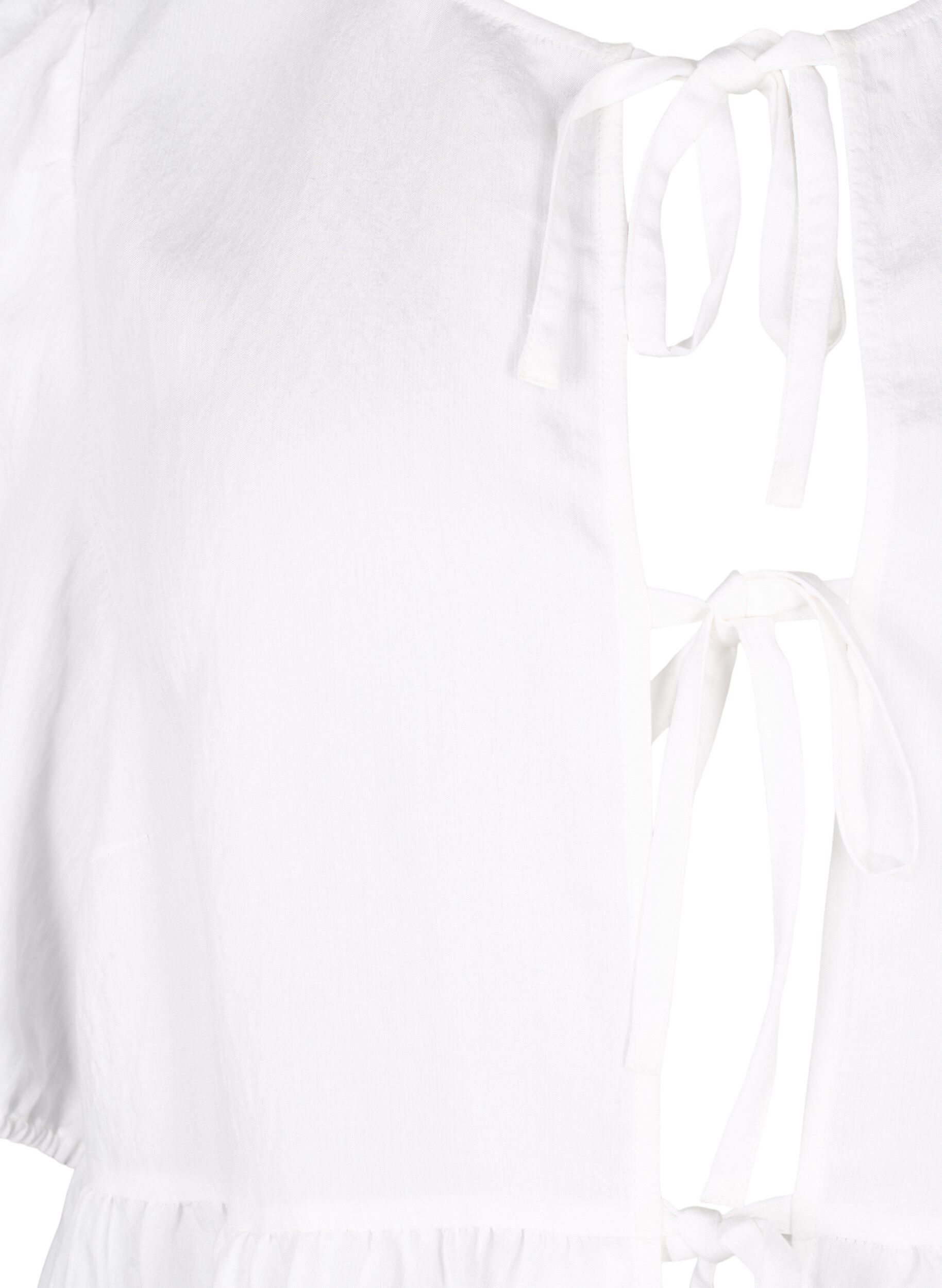 Zizzi Viskosblus med broderi anglaise, Bright White, Packshot image number 2