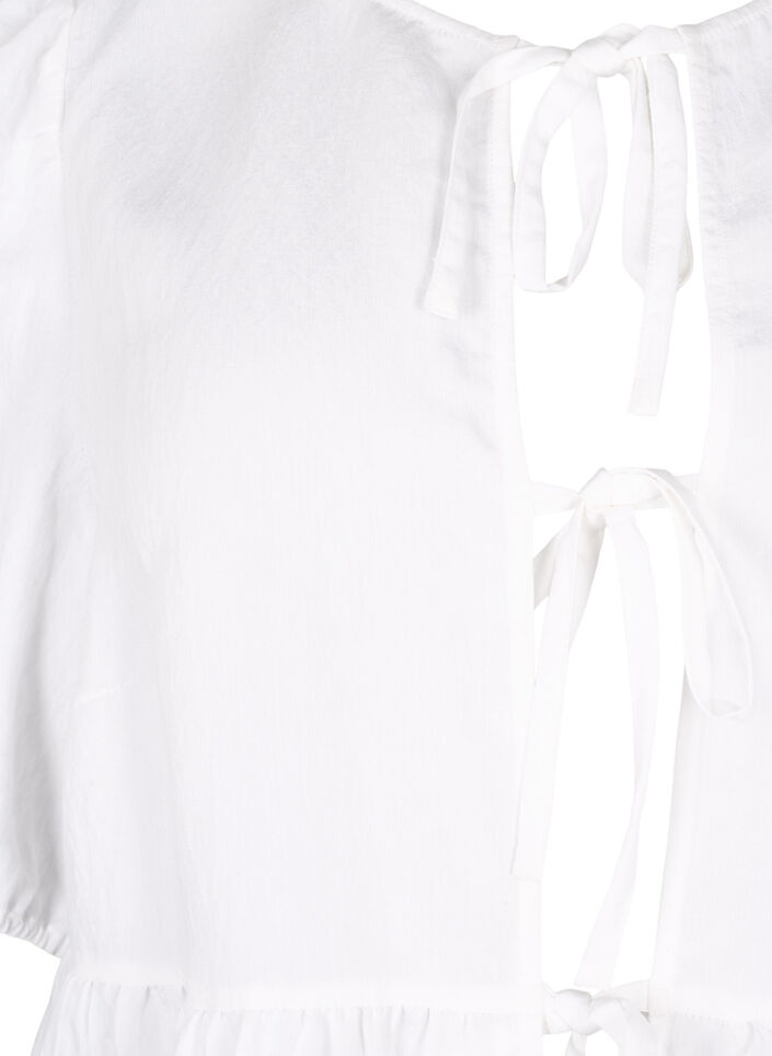 Viskosblus med broderi anglaise, Bright White, Packshot image number 2