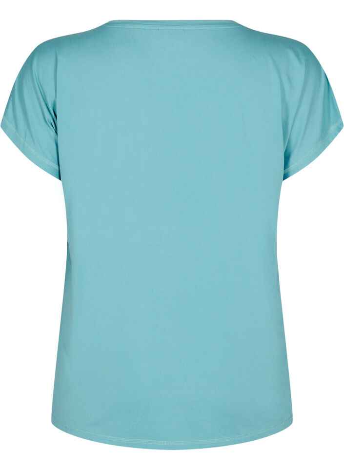 Enfärgad tränings t-shirt, Grön, Packshot image number 1