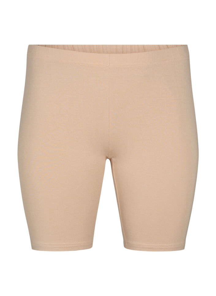 2-pack cykelshorts i viskos, Beige, Packshot image number 2