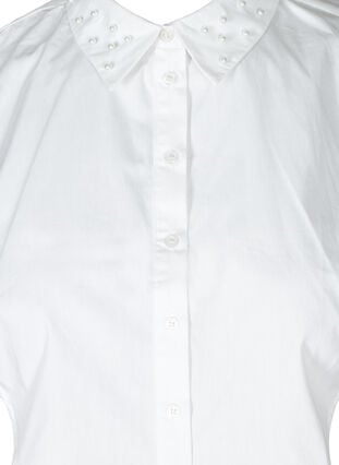 Lös enfärgad skjortkrage med pärlor, Bright White, Packshot image number 2