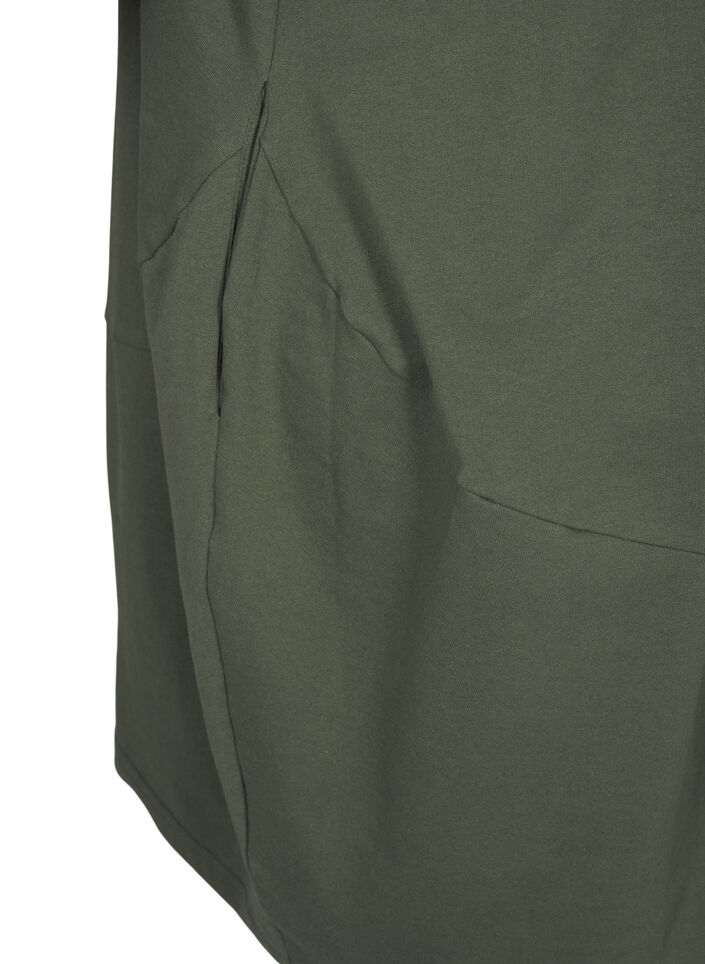 Ballongklänning med fickor, Grön, Packshot image number 4