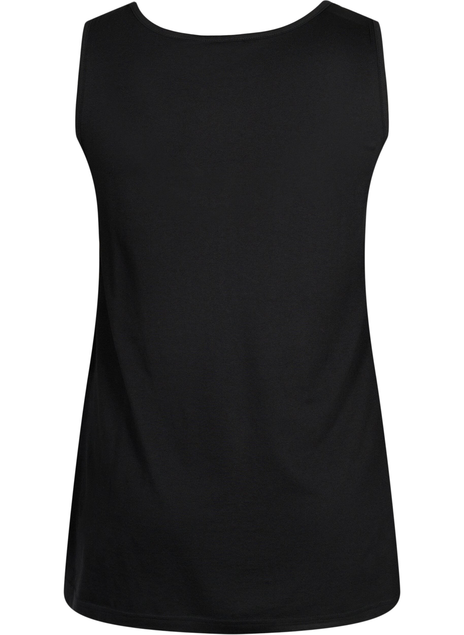 ZizziTopp med a-linjeform och rund hals, Black, Packshot image number 1