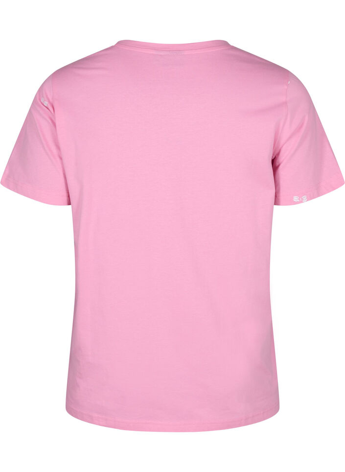 T-shirt i ekologisk bomull med rosetter., Roseb. W. Bow Emb., Packshot image number 1