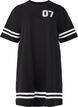 Kort t-shirtkl&auml;nning med sportiga detaljer, Svart, Packshot image number 0