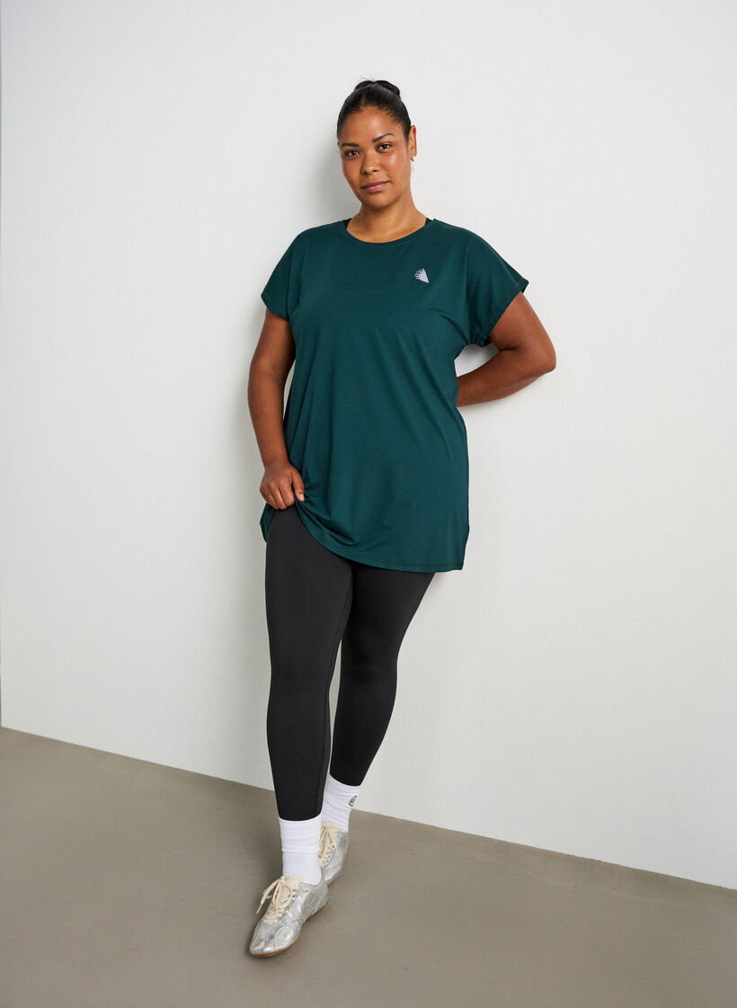 L&aring;ng tr&auml;nings-t-shirt, Gr&ouml;n, Model image number 1
