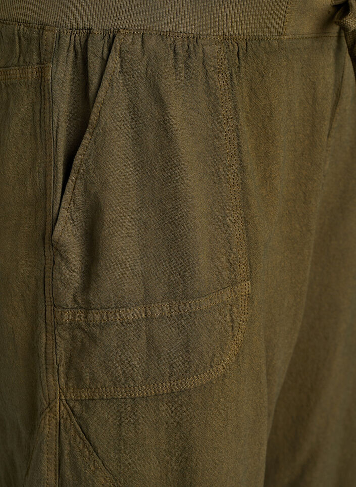 Capribyxor i bomull, Gr&ouml;n, Packshot image number 2