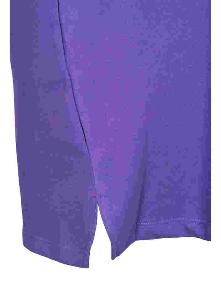 Sweatshirtklänning med korta ärmar och slits, Ultra Violet, Packshot image number 3