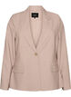 Klassisk blazer med enkelkn&auml;ppning och fickor, Beige, Packshot image number 0