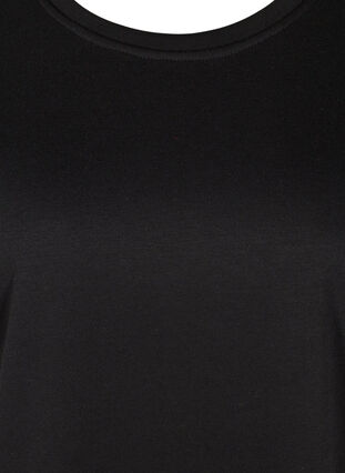 Sweatshirttunika med korta ärmar, Black, Packshot image number 2