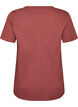 T-shirt med knappdetalj, Brun, Packshot image number 1