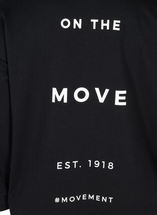 Sweatshirt med huva och tryck, Black Move, Packshot image number 3
