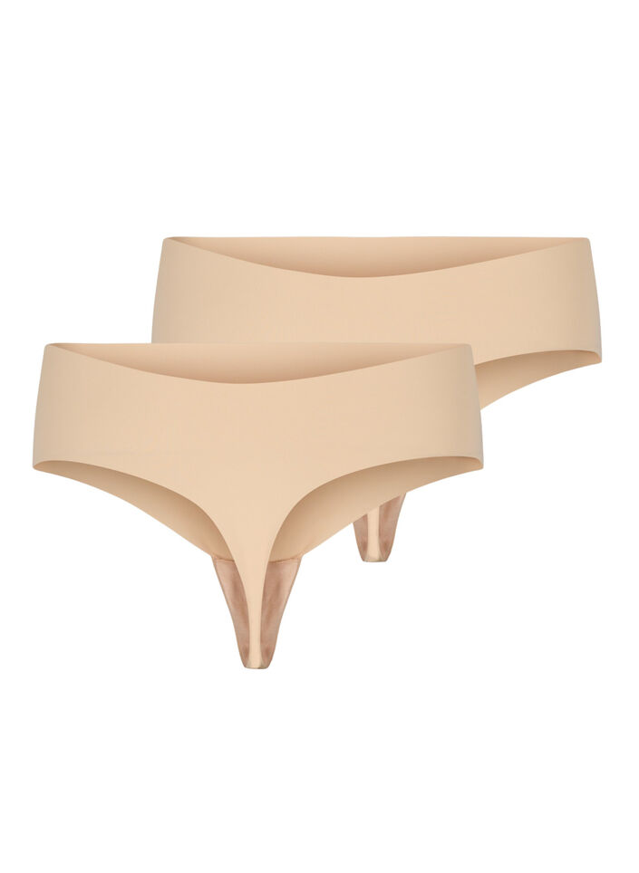 1-pack invisible g-string, Beige, Packshot image number 1