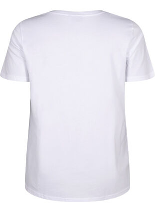 T-shirt i bomull med texttryck, B. White w. Paris, Packshot image number 1