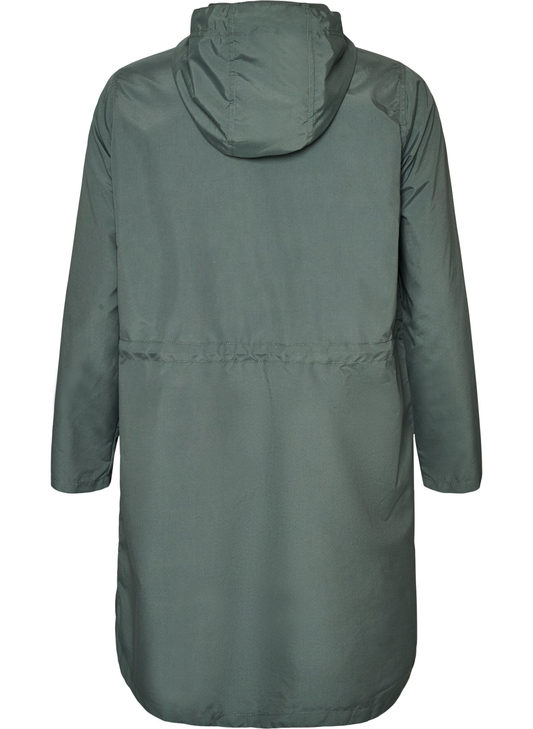 ZizziL&auml;ttviktig parkas med huva, Gr&ouml;n, Packshot image number 1