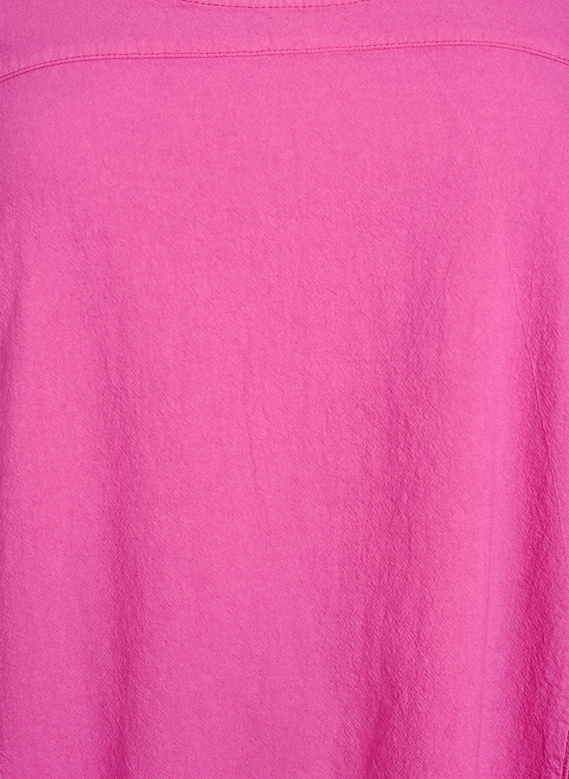 Zizzi Kort&auml;rmad kl&auml;nning i bomull, Rosa, Packshot image number 2