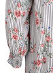 Blus med blommönster och knytdetalj, Svart, Packshot image number 3