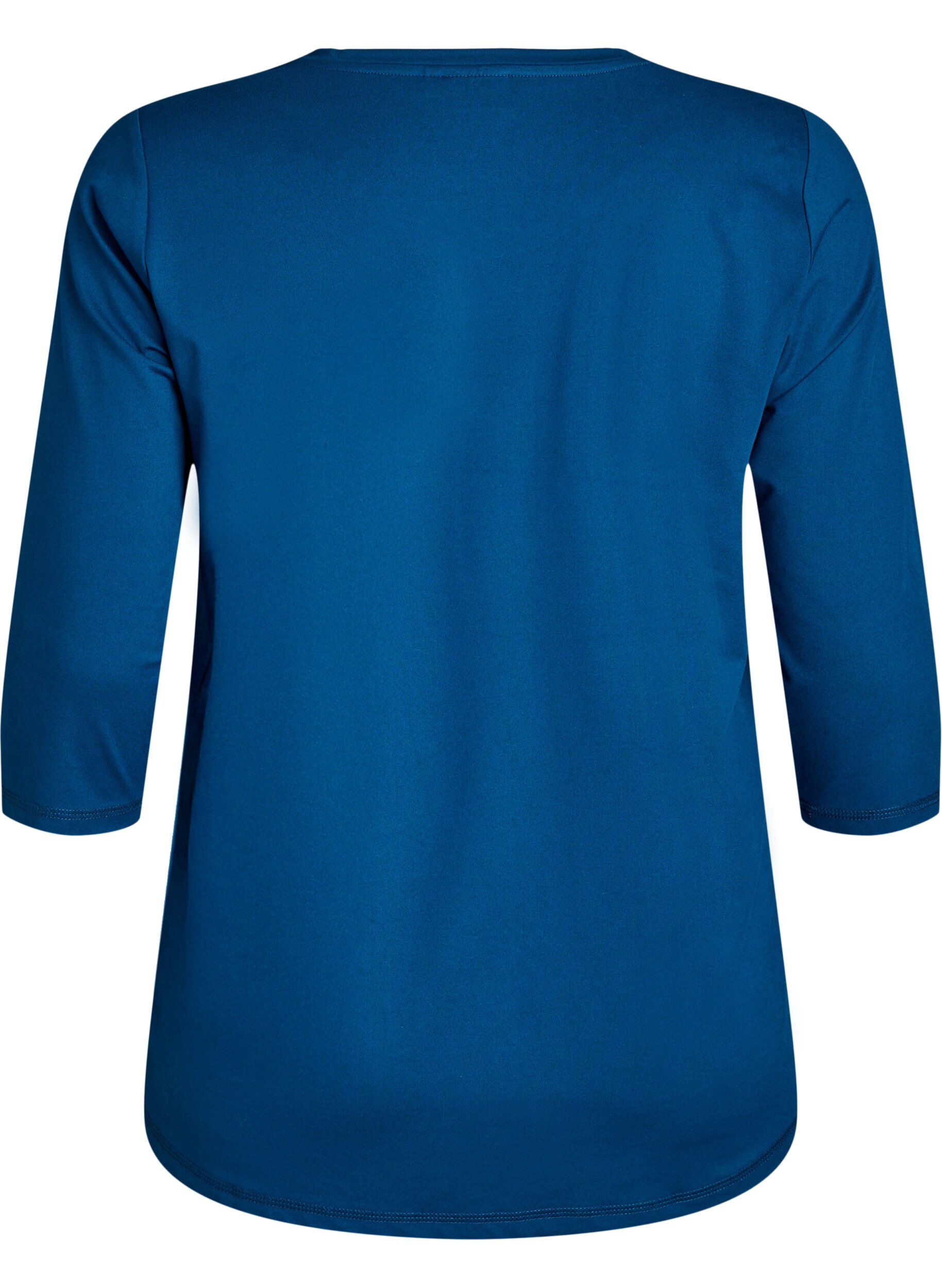 ZizziTr&auml;ningsblus med trekvarts&auml;rm, Bl&aring;, Packshot image number 1
