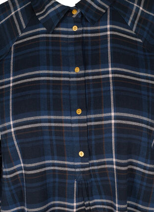 Lös tunika med rutigt mönster, Black Check Comb, Packshot image number 2