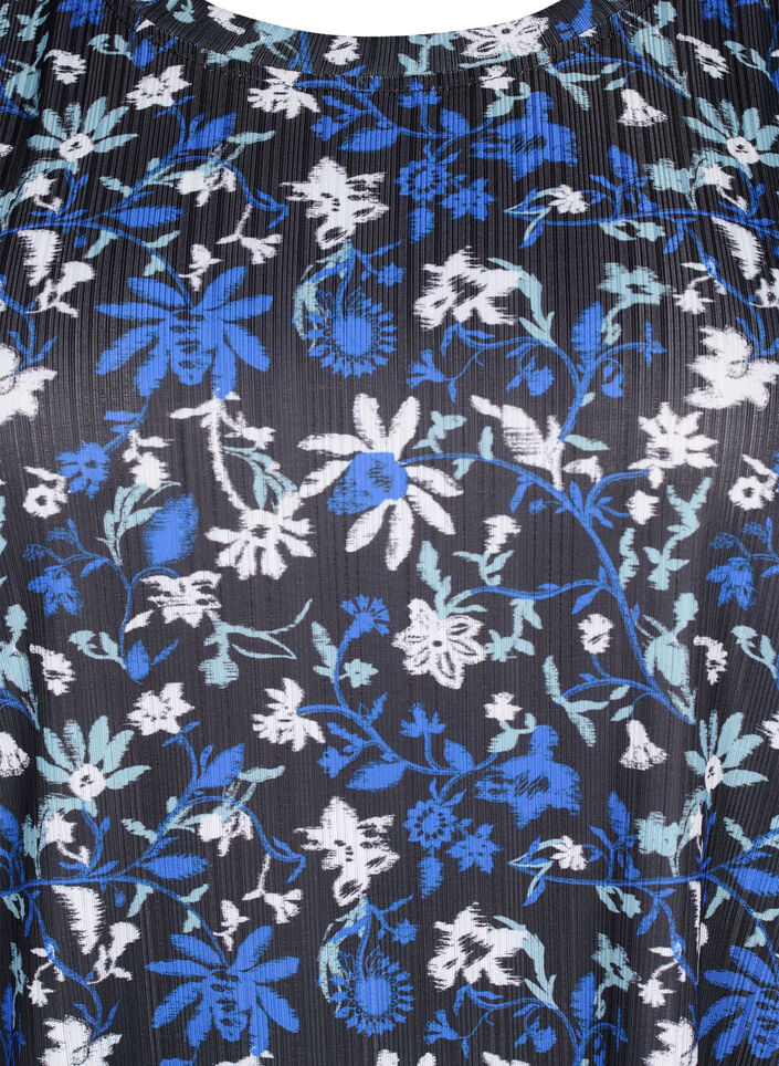 FLASH - t-shirt med blommigt tryck, Black Blue Green AOP, Packshot image number 2