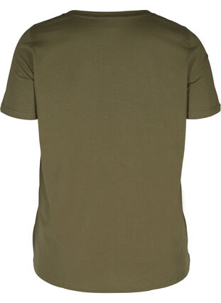 T-shirt i ekologisk bomull med tryck, Ivy Green, Packshot image number 1