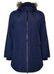 Vattent&auml;t parkas med huva, Bl&aring;, Packshot image number 0