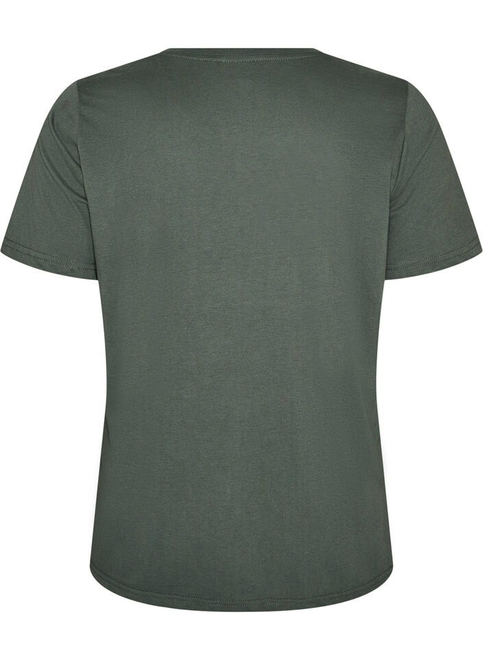 T-shirt med tryck, Gr&ouml;n, Packshot image number 1