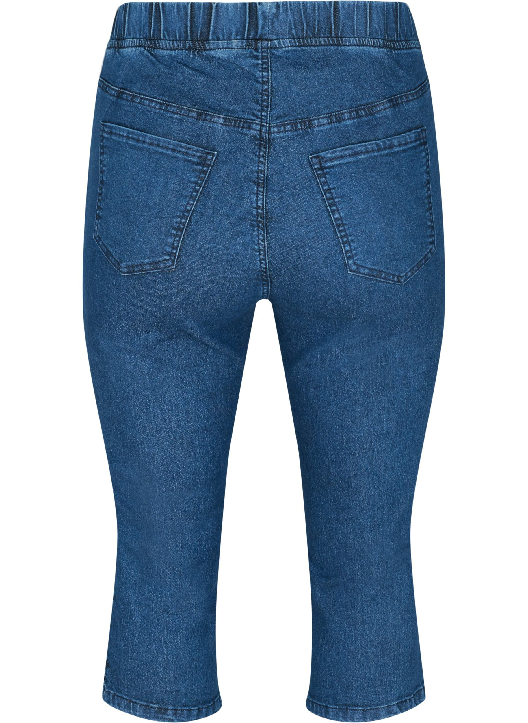 Zizzi Knickers i bomullsblandning, Dark blue denim, Packshot image number 1