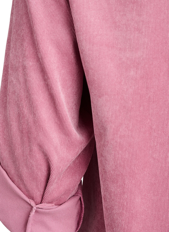 Manchesterkl&auml;nning med dragkedja och 3/4-&auml;rmar, Rosa, Packshot image number 3