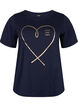 T-shirt från FLASH med tryck, Navy Blazer, Packshot image number 0