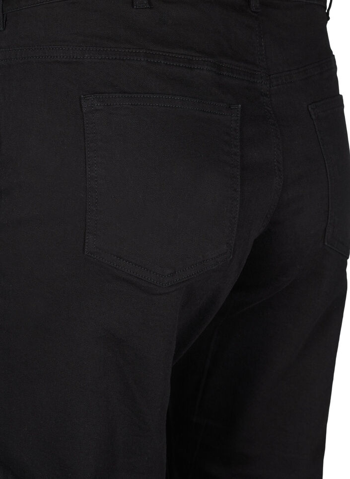 Croppade Vera-jeans med raka ben, Svart, Packshot image number 3