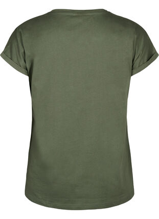 T-shirt i ekologisk bomull med guldtryck, Thyme W. Free, Packshot image number 1