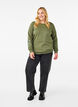 Sweatshirt med broderade blommor, D. L. Green W. emb., Model image number 2