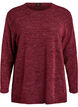 L&aring;ng&auml;rmad blus med textur, M&ouml;rk Bordeaux, Packshot image number 0