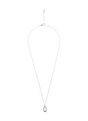 Silverfärgat halsband med hänge, Silver, Packshot image number 1