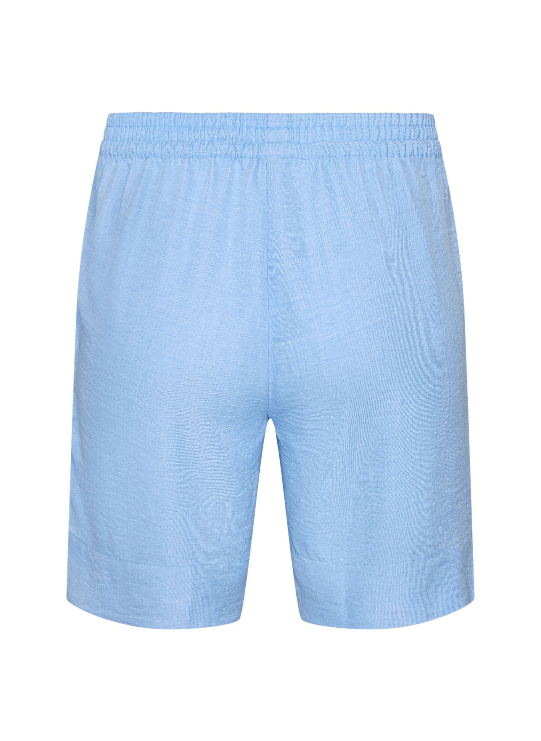 ZizziShorts med fickor och h&ouml;g midja, Bl&aring;, Packshot image number 1
