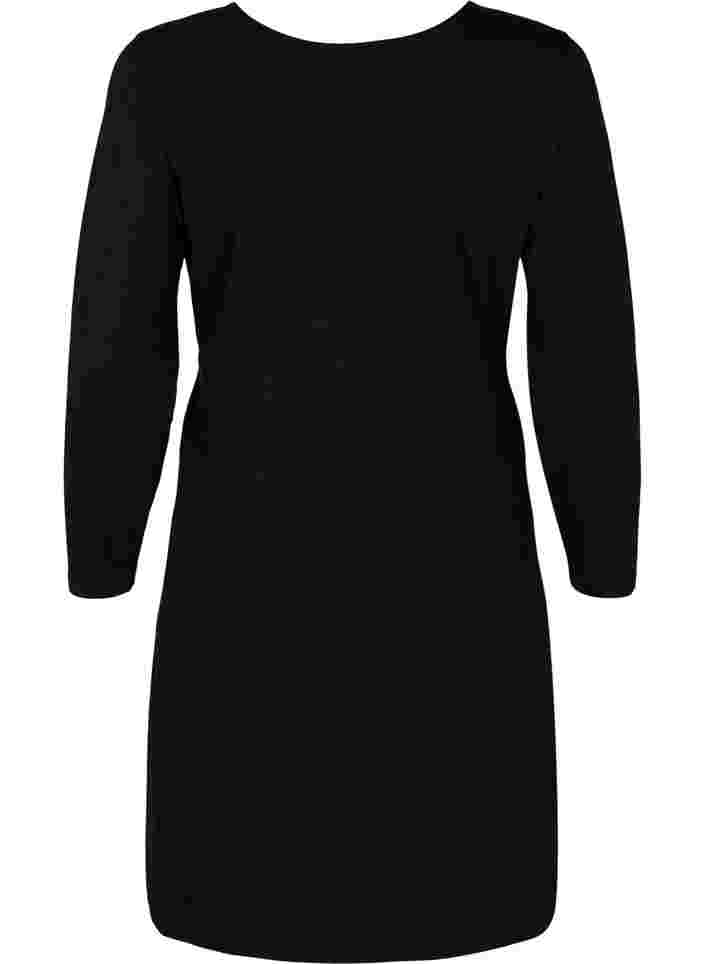 Gravidklänning i bomull, Black, Packshot image number 1