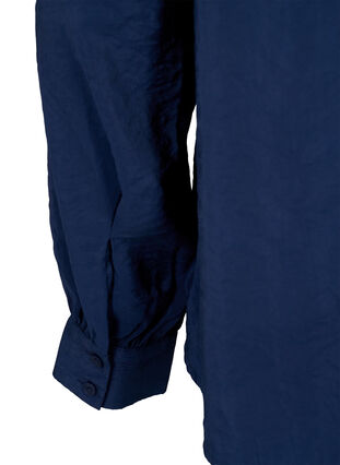 Långärmad skjorta i TENCEL™ Modal, Navy Blazer, Packshot image number 4