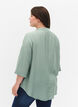 Solid färg blus med 3/4 ärmar, Chinois Green, Model image number 1