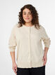Finstickad kofta med rund halsringning, Beige, Model image number 0