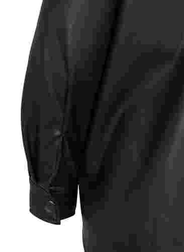 Skjorta i läderimitation, Black, Packshot image number 3