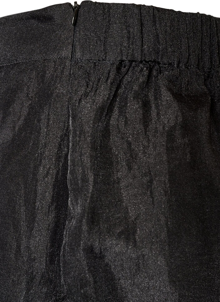 L&aring;ng kjol i organza-look, Svart, Packshot image number 4