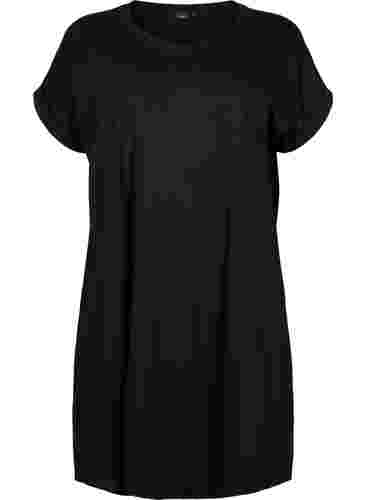 2-pack klänningar i bomull med korta ärmar, Living Coral / Black, Packshot image number 2