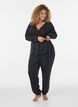 Omlottblus i jersey med knytning, Svart, Model image number 4